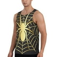 thumbnail image 2 of Yiaed Gold Spider On The Web Print Mens Compression Shirt Slimming Body Shaper Vest Workout Tank Tops Abs Abdomen Undershirts-Small, 2 of 7