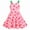 Pink Strawberry, variant on Girls Dress Rainbow Raindrop A-line Strip Suspender Swing Sundress 5 Years