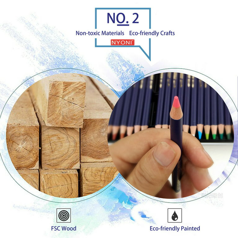 72/48/36/24/12 Professional Oil Color Pencil Set Watercolor Drawing Co –  AOOKMIYA