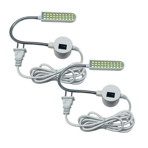 2Pcs Sewing Machine Light Positioning Sewing Machine Quilting Light Work Light Rechargeable Led Light with Base White Soft Light(30 Bulbs) 35Cm Home Decor Happy 2026!