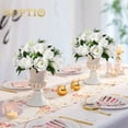 thumbnail image 3 of Nuptio Set of 2 White Rose Artificial Flower Kissing ball, 15 Heads Fake Peony Silk Flowers Bouquet for Centerpiece Wedding Birthday Party Home Table Decor, 3 of 14