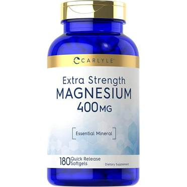 Extra Strength Magnesium | 400 mg | 180 Softgels |  by Carlyle