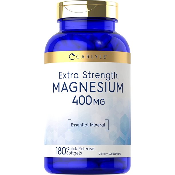 Extra Strength Magnesium 400 mg 180 Softgels by Carlyle