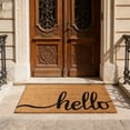 thumbnail image 6 of Hello Door Mat Outdoor Coco Coir Doormat,Anti-Slip PVC & Coconut Fiber Surface - Natural Home Accessories, Minimalist Original Design, 6 of 8