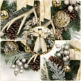 thumbnail image 3 of HOBLOC 24" Christmas Wreath with Lights, Outdoor Christmas Wreath for Front Door, Battery Operated Xmas Wreath with Gold Ball Ornaments Pine Cones Antlers for Home Holiday Decor, 3 of 7