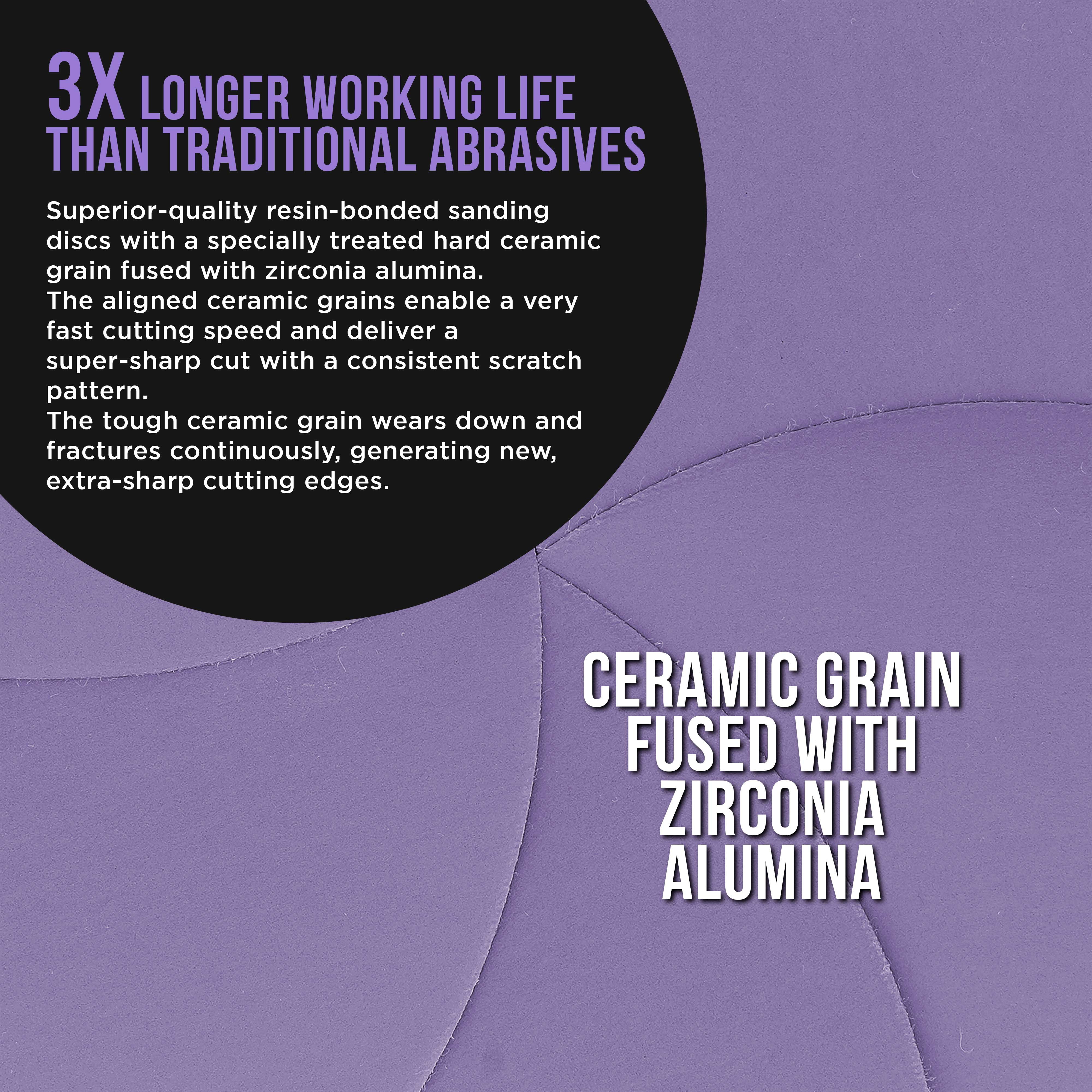 Dura-Gold Premium 6" Purple Film Ceramic Sanding Discs, 50 Disc Variety Pack, Grits 60, 80, 120, 180, 220, 320, 400, 600, 800, 1000 - Hook & Loop Sandpaper, DA & Random Orbital Sander, Auto Paint