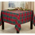 thumbnail image 2 of Saro Lifestyle Plaid Design Holiday Tablecloth, 2 of 4