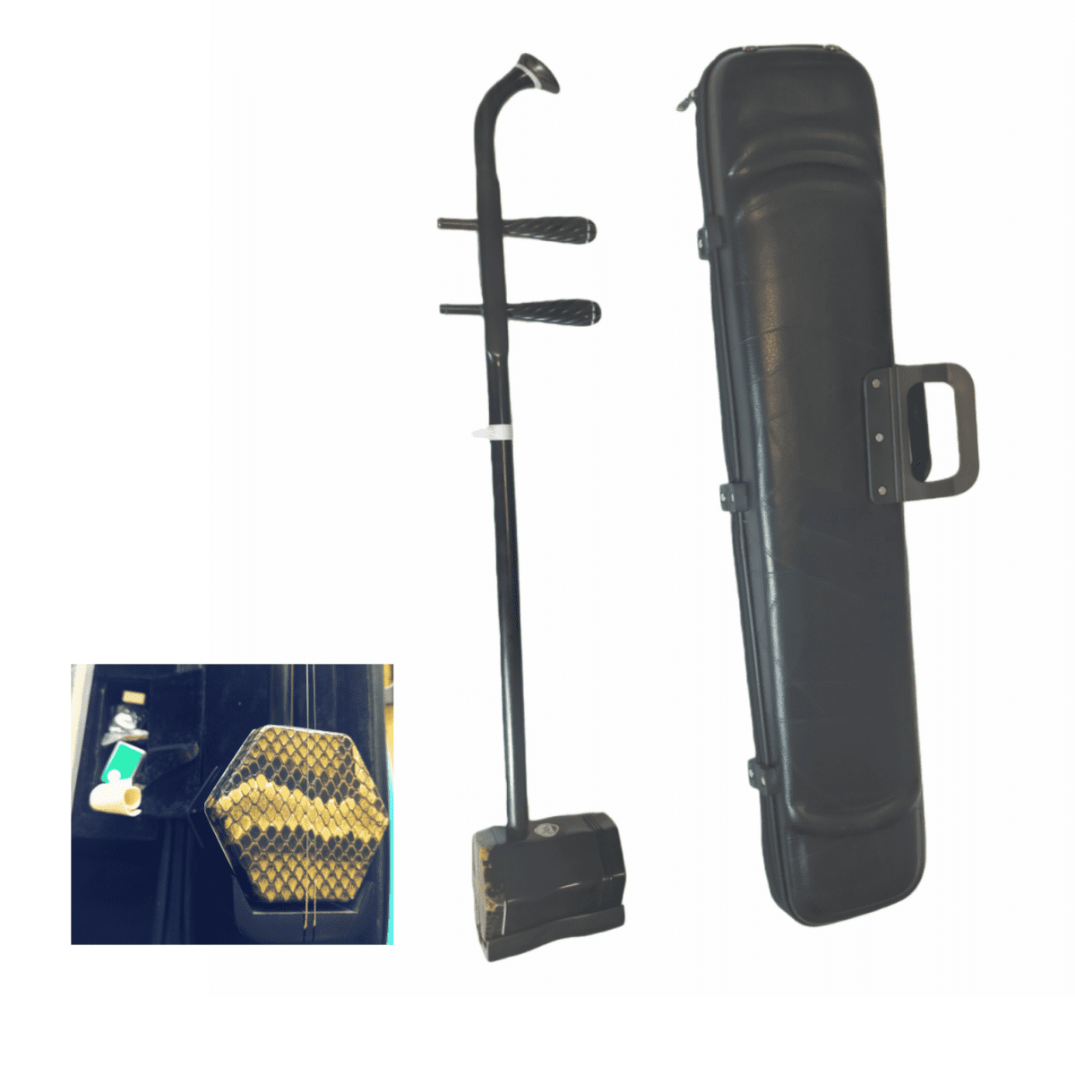 Professional ebony erhu performance with beautiful tone (erhu accessories included)  2 Stringed Chinese Violin
