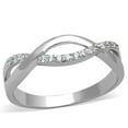 thumbnail image 1 of Alamode 3W796-5 Women Rhodium Brass Ring with AAA Grade CZ in Clear - Size 5, 1 of 1