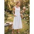 thumbnail image 2 of DARING DIVA Women's Sleeveless Loose Flowy Midi Tank Beach Dress XL Beige-1, 2 of 8
