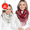 White Plaid, Red Plaid, variant on 2PK White Burgundy Adult Infinity Winter Scarf for Women