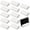 White, variant on 12 Pieces Wood Place Card Holders Wood Sign Table Number Stands Name Card Holder for Wedding Party Events Decoration(3 x 1.6 x 0.8 Inch,White)