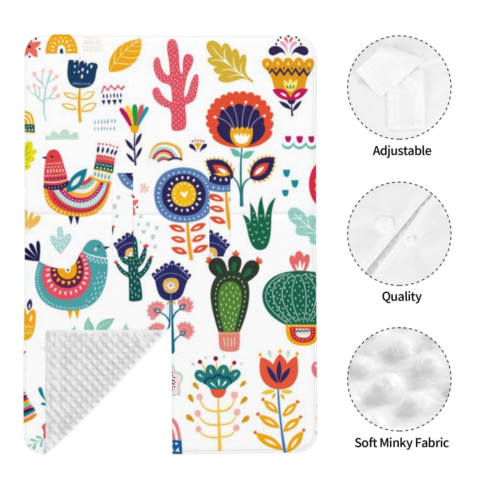 Naloa Alpaca Flower Baby Car Seat Cover, Breathable Baby Carrier Cover, Multiuse Baby Carrier Cover & Nursing Breastfeeding Cover
