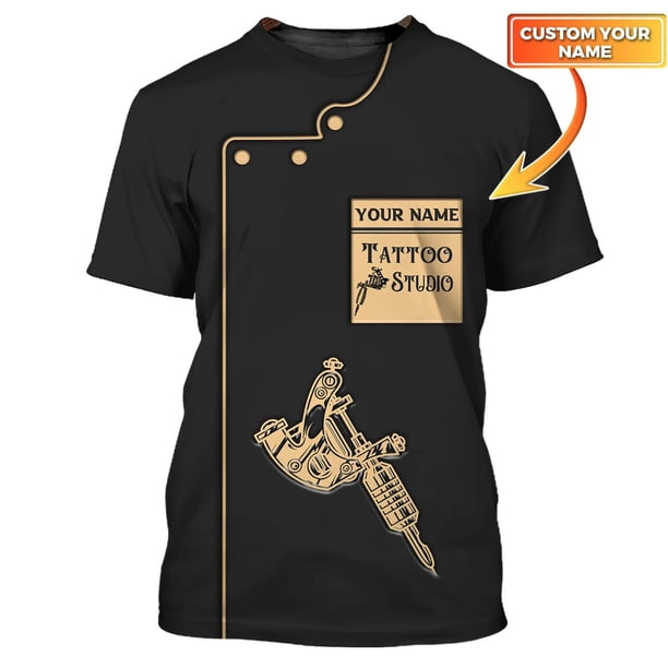 Camiseta con nombre personalizado para hombre, camisa con estampado 3D, Tops informales Unisex, uniforme de tatuaje clásico, novedad de verano, DW162Adult size S Gao Jinjia LED