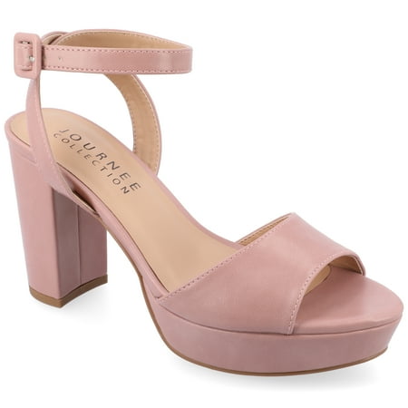 

Journee Womens Nairri Vegan Leather Platform Heel Dress Sandals