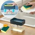thumbnail image 5 of Soap Pump Dispenser and Sponge Holder Dishwashing Soap Dispenser 200Ml Large Capacity Durable and Easy to Clean for Kitchen, Bathroom, Dishwashing, Taps, 5 of 9
