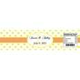 thumbnail image 2 of 100 Yellow Polka Dot Orange Band Wedding Anniversary Engagement Party Water Bottle Labels 8"x2", 2 of 4