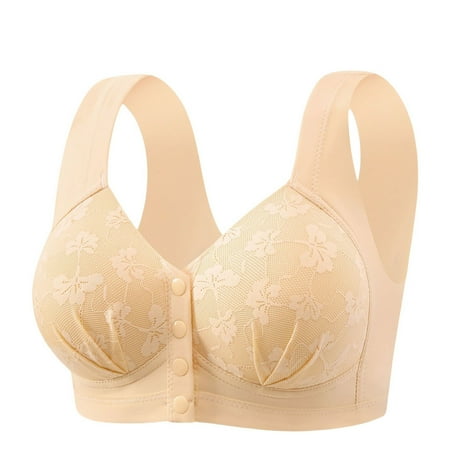 Mrasaso Clearance Items! Workout Tops for Women Women Nylon Bra Women s Solid Color Backless Sexy Seamless Push-Up U-Shaped BraBeautiful Back Design for Everyday Wear(1pc Bra) Khaki|M