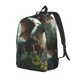 thumbnail image 1 of Disketp Forest Stone-Colored Dragon print Canvas Backpack Lightweight Travel Daypack Student Rucksack Laptop Backpack-, 1 of 5