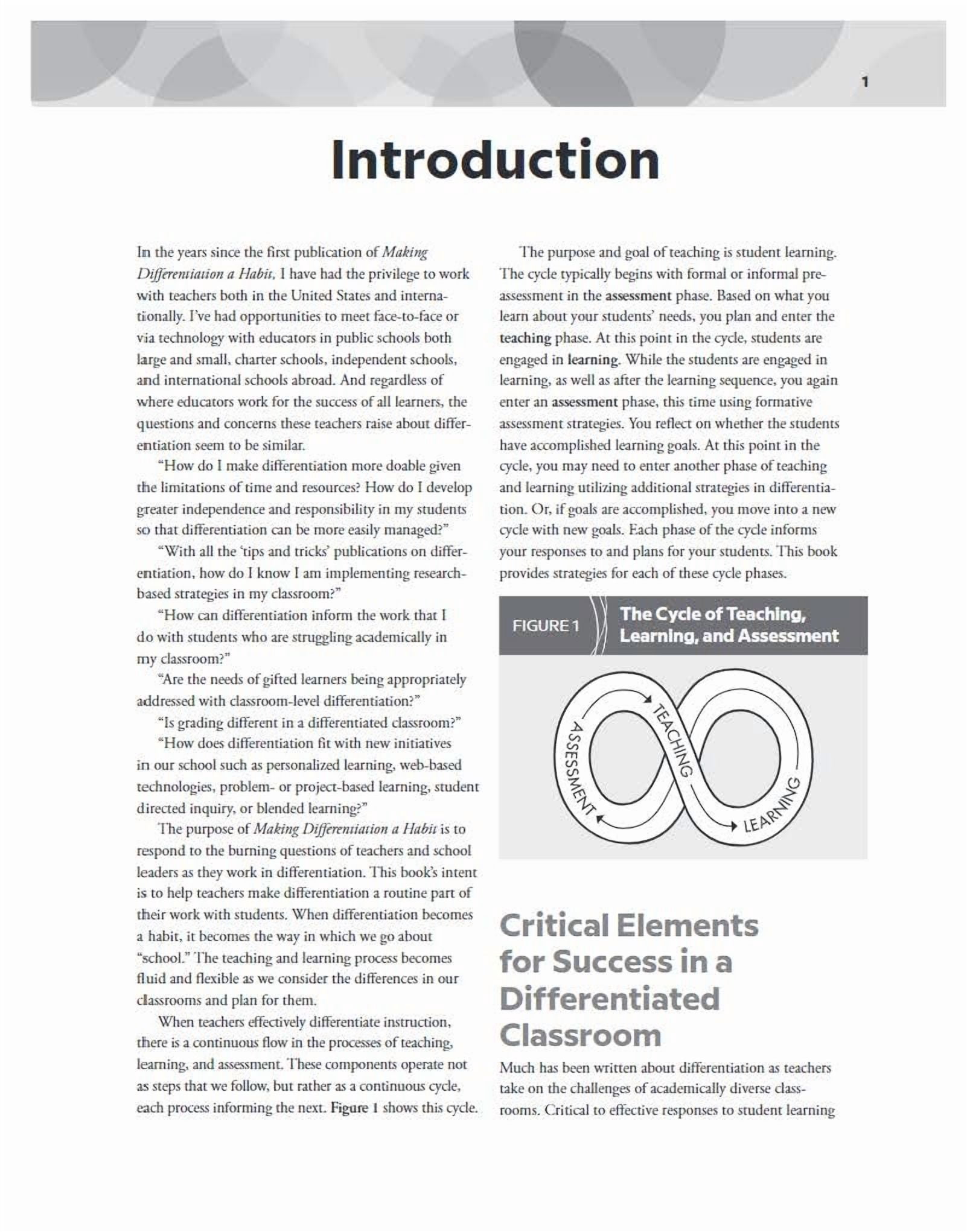 Making Differentiation a Habit: How to Ensure Success in Academically Diverse Classrooms