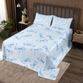 thumbnail image 2 of Erosebridal Chic Blue Bow Tie Quilt Sets for King Size Bed, Princess Bowknot Bed Set, Aesthetic Bedroom Decorative 3pcs, 2 of 5