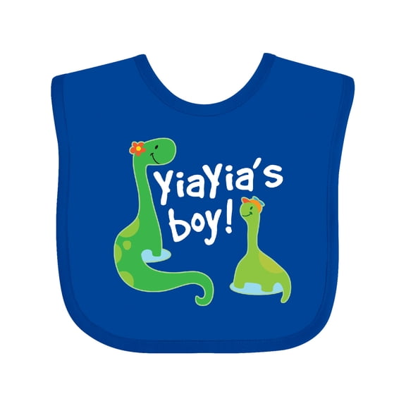 Inktastic Yiayias Boy Yiayia Grandson Boys Baby Bib