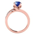 thumbnail image 5 of Mauli Jewels Engagement Rings for Women 1.15 Carat Halo Sapphire and Diamond Engagement Ring Crafted 4 Prong-Setting 14k Solid Rose Gold, 5 of 7