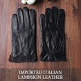 thumbnail image 4 of Touchscreen Leather Glove for Men - Lambskin Driving Winter Warm Fleece Lining, 4 of 7
