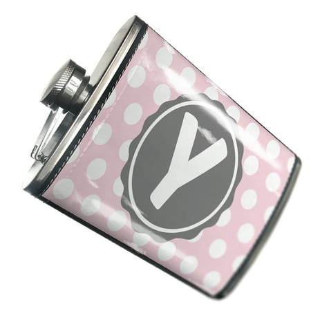 

NEONBLOND Flask Monogram Y soft Pink Polka Dots