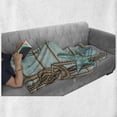 thumbnail image 6 of Starfish Soft Flannel Fleece Throw Blanket, Summer Season Sea Travel Retro Boards of Ship Deck Rope Scallops, Cozy Plush for Indoor and Outdoor Use, 50" x 70", Mint Green Turquoise, by Ambesonne, 6 of 6