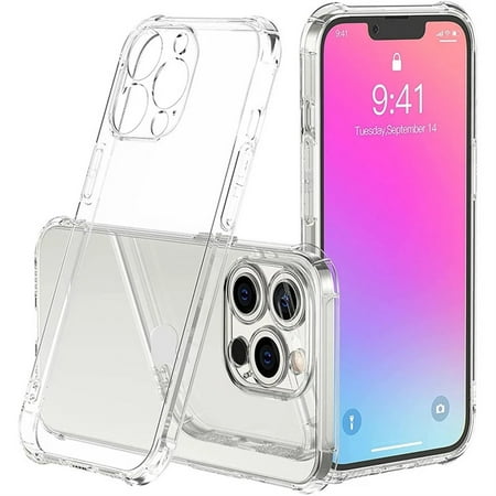 U.TECH iPhone 12 Pro / iPhone 12 Protective Case, iPhone 12 Pro Crystal Clear Shock Absorption Technology Bumper Soft TPU Cover Case for Apple iPhone 12, 12 Pro (2020)