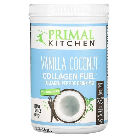 Primal Kitchen Collagen Fuel Collagen Peptide Drink Mix Vanilla Coconut - 24 Servings Pack of 3