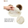 thumbnail image 6 of Spencer 2Pcs Kids Winter Beanie Hat and Scarf Set Warm Knitted Fleece Lined Ski Pom Pom Cap for Boys Girls "Beige", 6 of 8