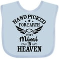 thumbnail image 3 of Inktastic Handpicked for Earth by My Mimi in Heaven with Angel Wings Boys or Girls Baby Bib, 3 of 4