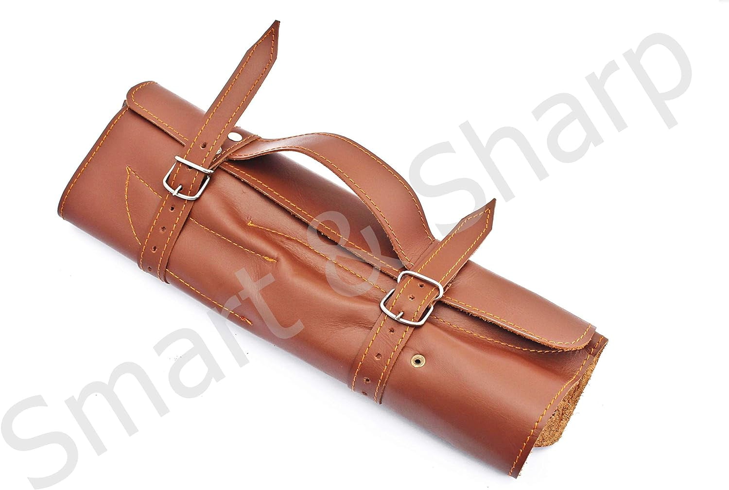 Smart & Sharp Custom Handmade Damascus Chef Knives Set/Kitchen Knives 5 Pieces Set 17211 (Orange)