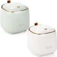 thumbnail image 1 of 2 Pack Tabletop Trash Can, Mini Plastic Countertop Trash Can Wastebasket Rubbish Bin, with Removable Inner Light Green White 14.5*14.5*15cm, 1 of 5