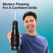 AquaSonic Precision Rechargeable Cordless Water Flosser with Travel Bag and 2 Standard Flossing Tips - Black