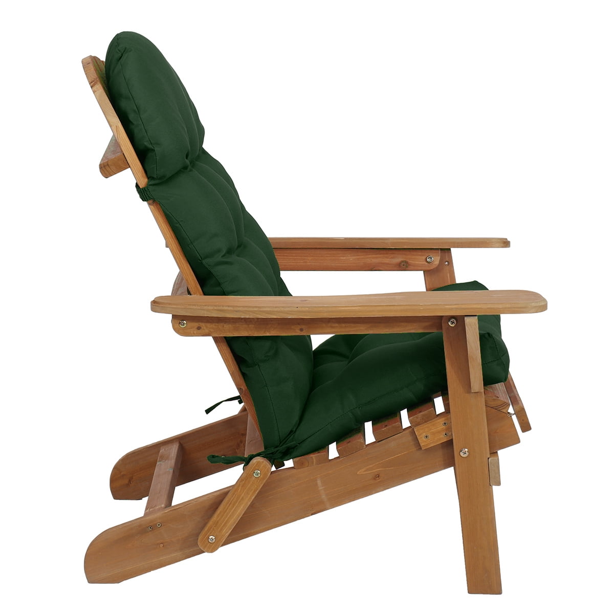 YEERSWAG Outdoor Adirondack Chair Cushions 43x20, Non-Slip Water Resistant High Back Patio Rocking Chair Pad with Ties,Dark Green