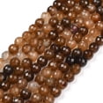 thumbnail image 1 of Natural Agate Beads Strands Dyed Faceted Round Camel 6mm Hole: 1mm, 1 of 3