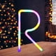thumbnail image 5 of Letra R en forma de luz de neón LED, luz del alfabeto, decoración de letrero de pared para fiesta en casa, multicolor, 5 of 9