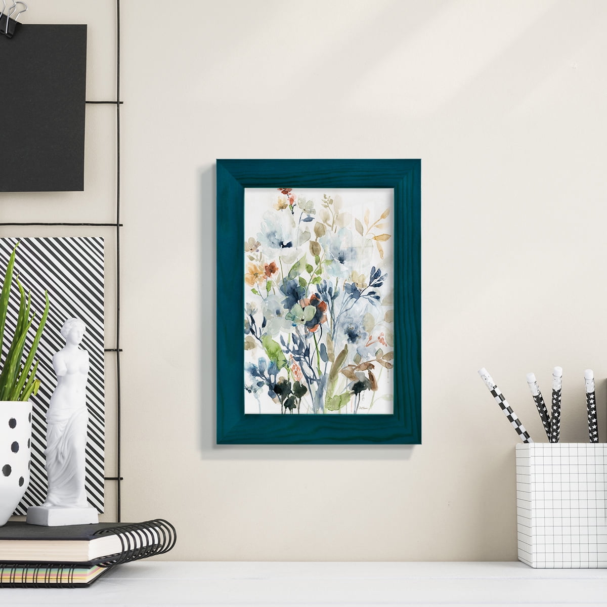 Holland Spring Mix -Framed Print w/glass-Ocean Blue