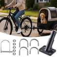 thumbnail image 2 of Universal Trailer Coupler for Bikes, Stainless Steel, Secure Attachment for Baby, Pet, or Cargo Trailers, Easy Installation, Black, 6x4.6cm, 250g, 2 of 4