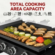 Royal Gourmet GB4001C 4-Burner 52000-BTU Propane Gas Grill Griddle, 36L, With Cover