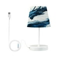 thumbnail image 2 of WOBOGO Blue Dragon Table Lamps Bedroom 3-Speed Dimmable Farm Style with Fabric Shade for Reading and Home Office, 2 of 8