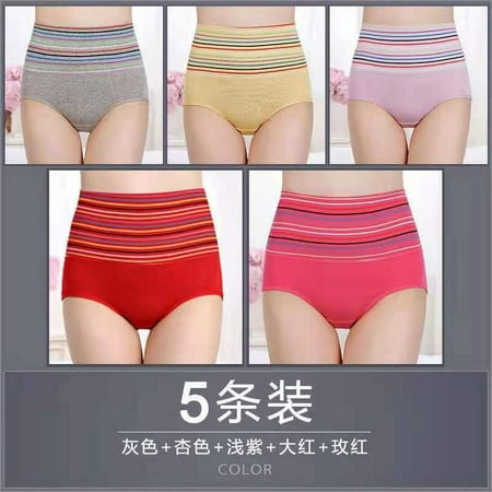 

Women s Briefs Underwear Cotton High Waist Tummy Control Panties Rose Jacquard Ladies Panty