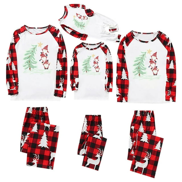 Ensemble de Pyjama pour Homme, Haut à Imprimé Mode et Pantalon, Tenue Familiale Parent-Enfant, Col Montant