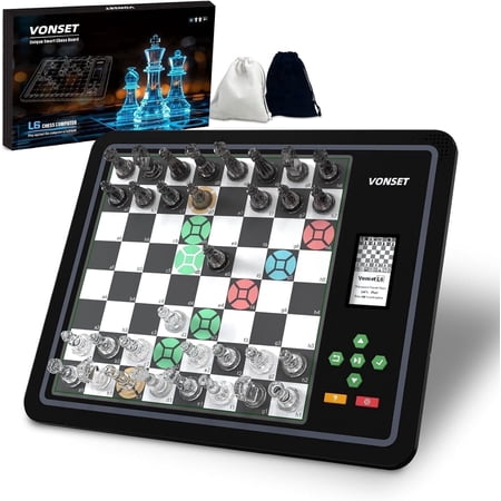 Vonset L6 chess computer Electronic Chess Set Computer Chess Board Game Chess Sets for Beginners and Improving Players
