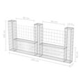 thumbnail image 2 of vidaXL Gabion Basket U-Shape Galvanized Steel Raised Bed Fence Multi Sizes, 2 of 5