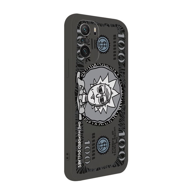 Para Xiaomi Redmi Note 10 Pro 4G 9S 9A POCO X3 NFC M3 5G Rick and Morty Crazy Scientist Dollar Square Edge Funda Blanda