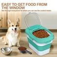 thumbnail image 5 of TIOVERY Dog Food Storage Container, 10lb to 13lb Collapsible Dog Cat Food Containers with Airtight Clear Flip-top and Pet Food Scoop, Pet Food Storage Container Bin for Dog Cat Other Pets (Green), 5 of 8